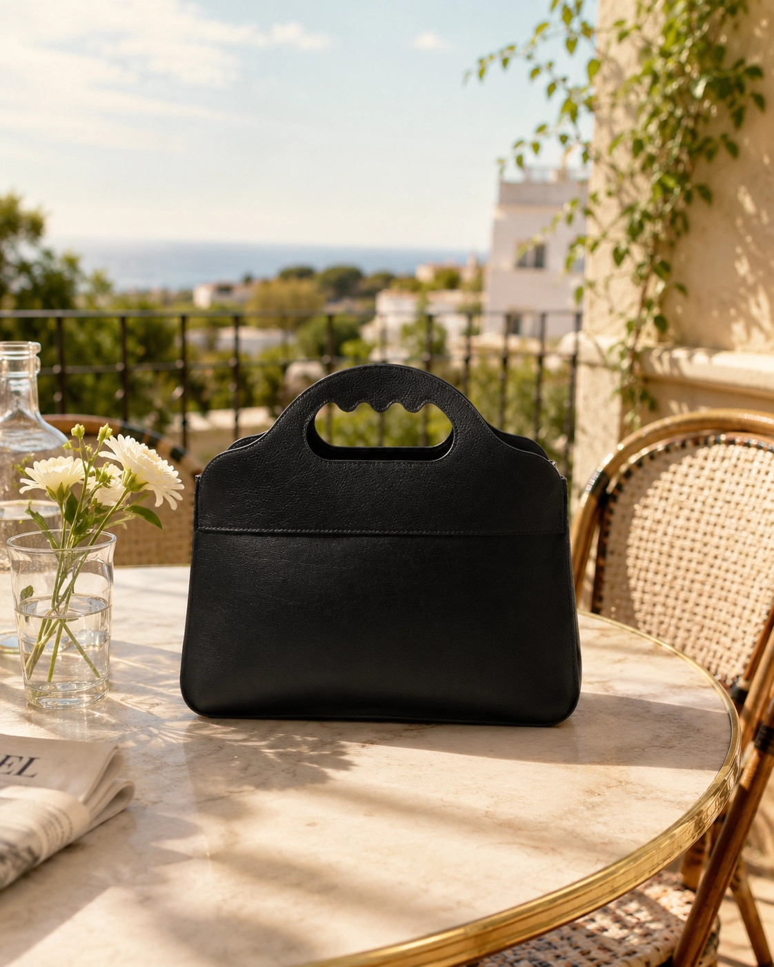Le sac lua posé en terrasse